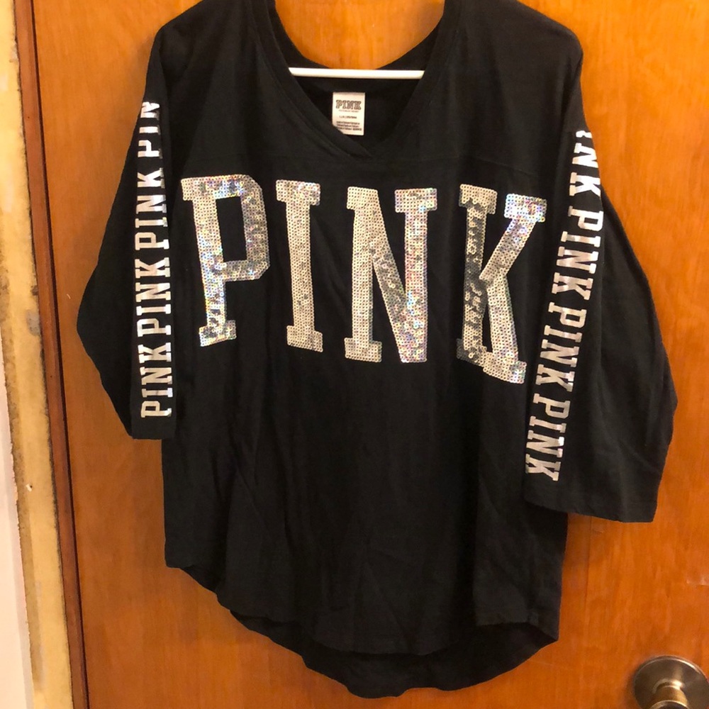 VS pink 3/4 sleeve T-Shirt